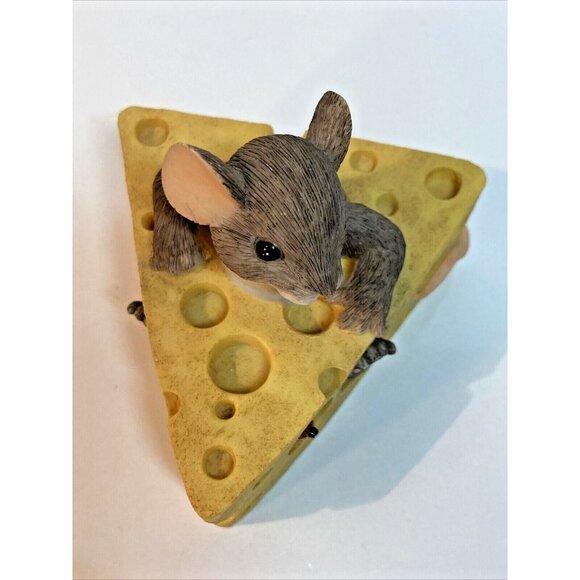 Charming Tails Fitz and Floyd Say Cheese Mouse Figurine 89/167 - Picture 4 of 12